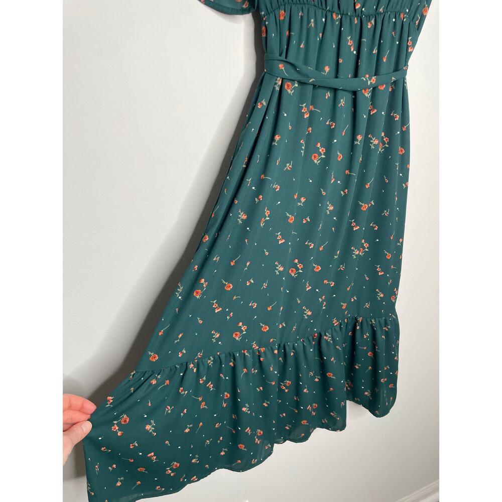 Roolee Teal Floral Maxi Dress - Picture 4 of 9